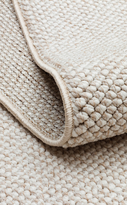 Budva Plain Beige Yumuşak Bukle Dokulu Hav Toz Vermeyen Kesme Yolluk, Koridor, Mutfak,Salon Halısı