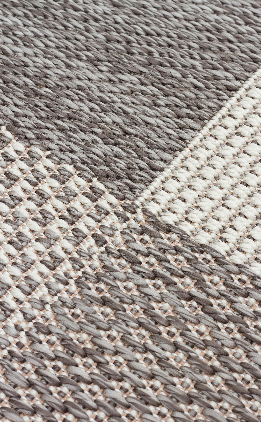 Samos 01 Grey Kaymaz Tabanlı Makine de Yıkanabilir, Silinebilir Mutfak Halısı Sisal Kilim