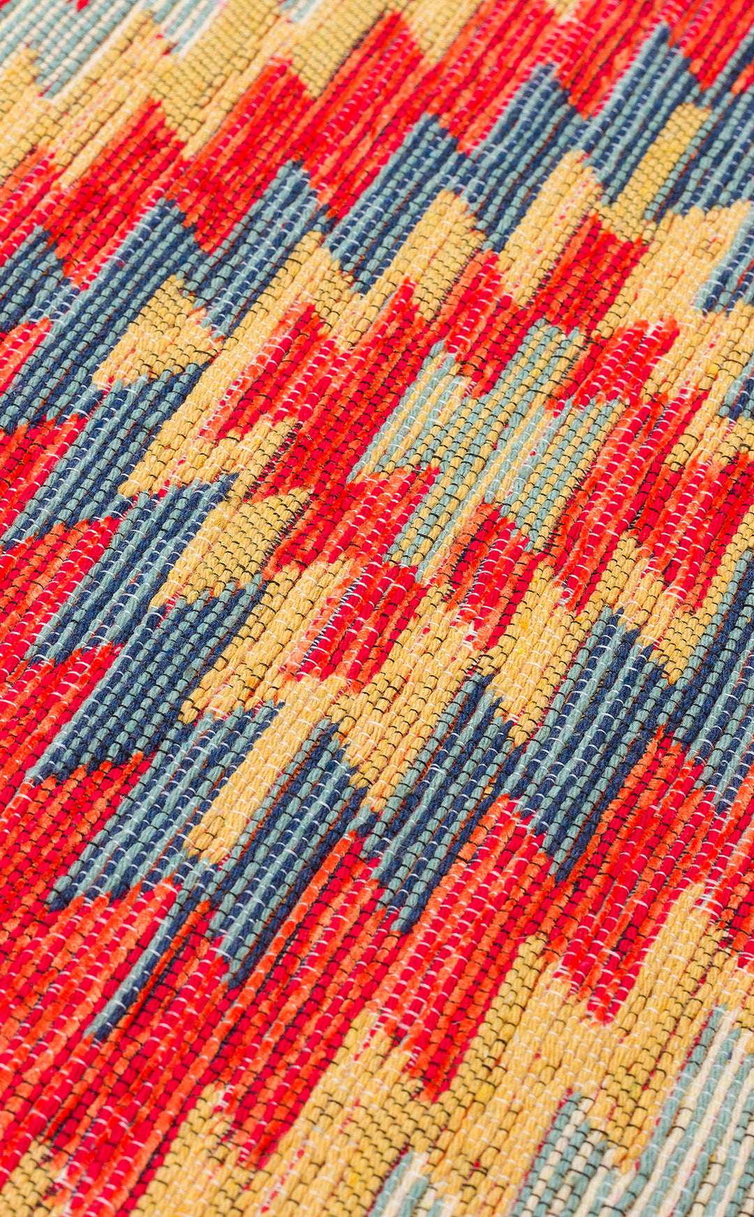 Ürgüp 07 Terra %100 Pamuk ile Üretilen Etnik Desenlere Sahip Yıkanabilir Çift Taraflı İnce Kilim