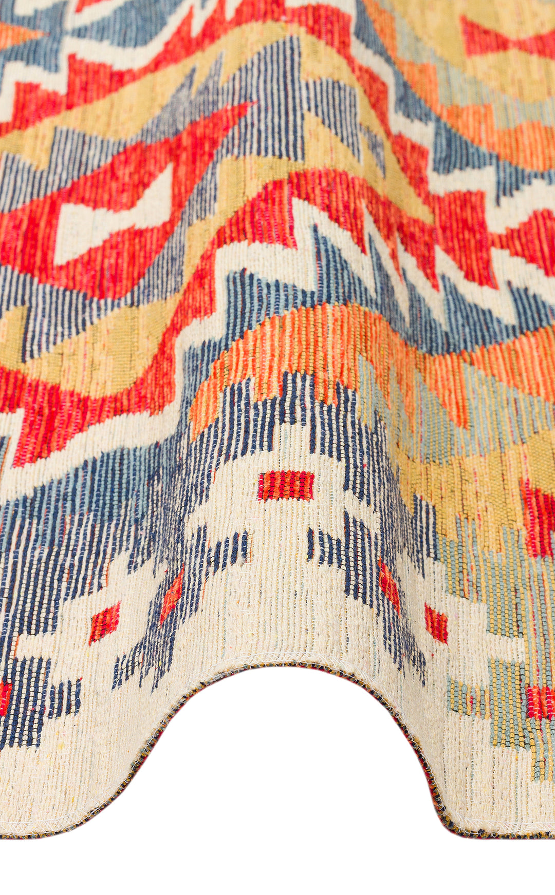 Ürgüp 09 Multy %100 Pamuk ile Üretilen Etnik Desenlere Sahip Yıkanabilir Çift Taraflı İnce Kilim