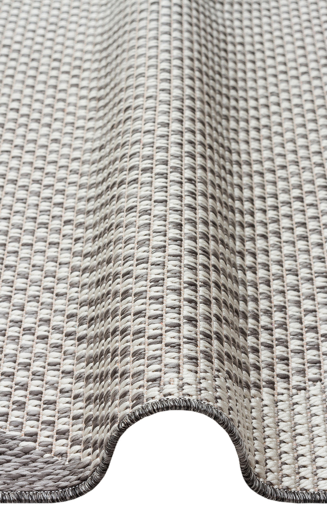 Samos 03 Grey Kaymaz Tabanlı Makine de Yıkanabilir, Silinebilir Mutfak Halısı Sisal Kilim