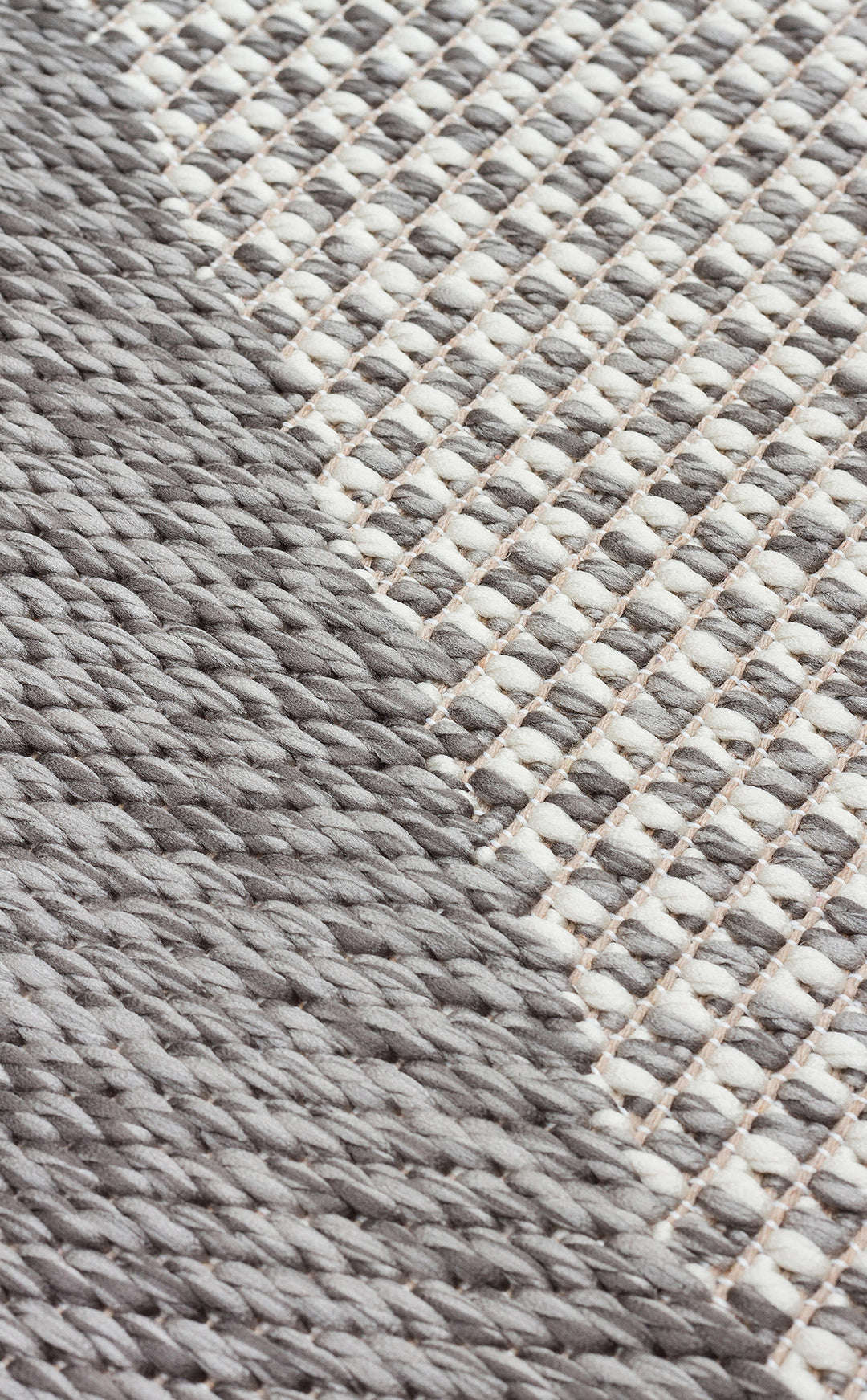 Samos 03 Grey Kaymaz Tabanlı Makine de Yıkanabilir, Silinebilir Mutfak Halısı Sisal Kilim