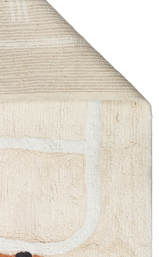 Candy Baby 09 %100 Pamuk Naturel Malzeme ile Üretilmiş Kaymaz Bebek Çocuk Halısı