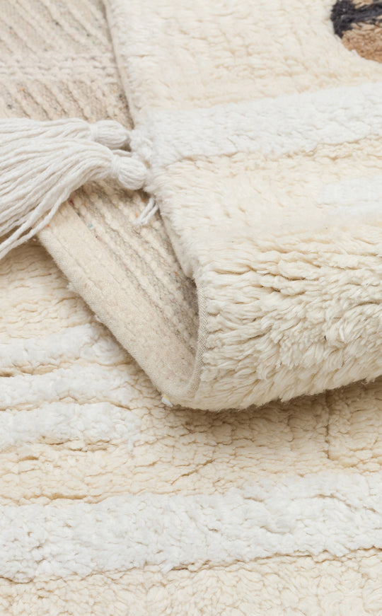 Candy Baby 09 %100 Pamuk Naturel Malzeme ile Üretilmiş Kaymaz Bebek Çocuk Halısı