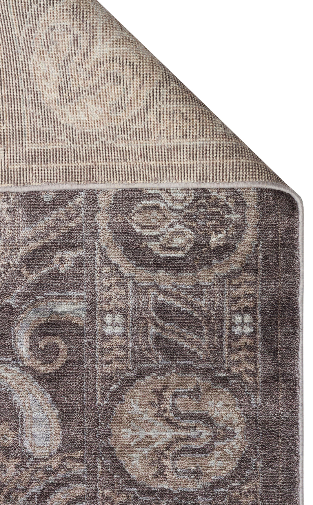 Pera 03 Smoke Grey Uşaklı Kadınların Yoğun El Emeği ile Dokunan Soyut Desenli, Salon Halısı
