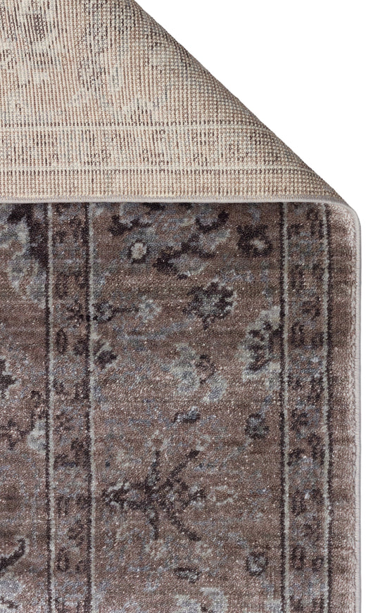 Pera 07 Smoke Grey Uşaklı Kadınların Yoğun El Emeği ile Dokunan Soyut Desenli, Salon Halısı