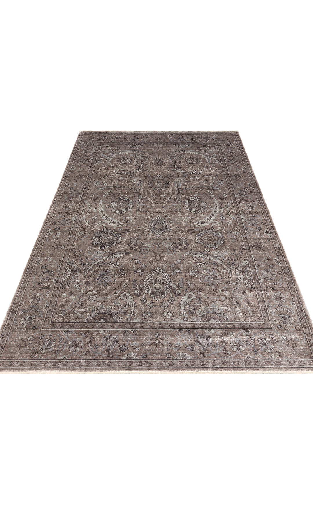Pera 07 Smoke Grey Uşaklı Kadınların Yoğun El Emeği ile Dokunan Soyut Desenli, Salon Halısı