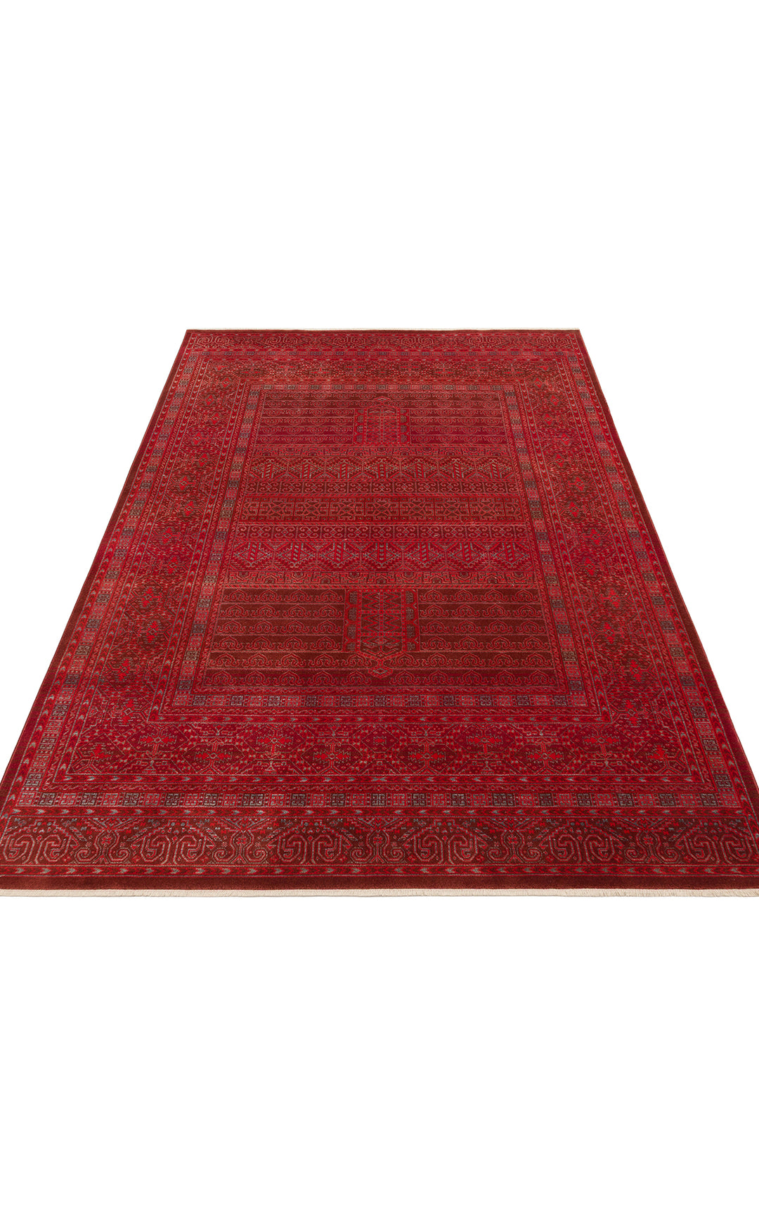 Caretta 17 Red Yumuşak Doku Vintage Eskitme Desenli Sıcak Renk Tonlarına Sahip Salon Halısı
