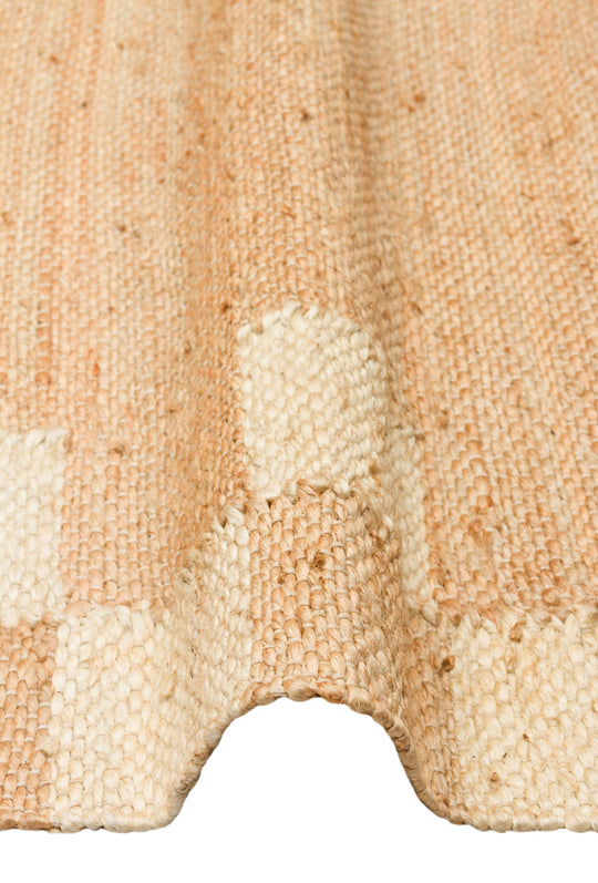Maldiv 13 Natural White Jüt %100 El Dokuma Hasır Halı Antre, Hol, Balkon, Oturma Odası Halısı