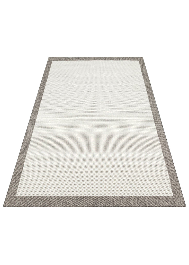 Samos 04 Grey Kaymaz Tabanlı Makine de Yıkanabilir, Silinebilir Mutfak Halısı Sisal Kilim