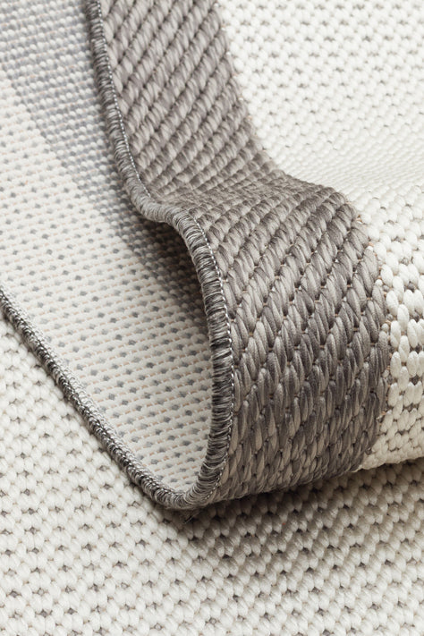 Samos 04 Grey Kaymaz Tabanlı Makine de Yıkanabilir, Silinebilir Mutfak Halısı Sisal Kilim