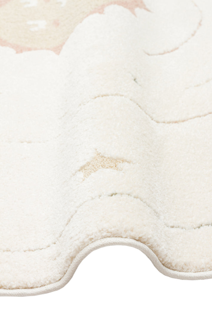 Zuma 02 cream multy Antialerjik Yapısıyla Özenle Üretilmiş Yıkanabilir Çocuk ve Bebek Halısı