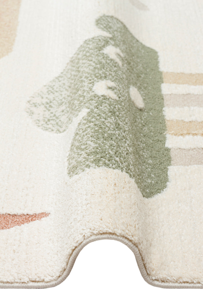 Zuma 06 cream multy Antialerjik Yapısıyla Özenle Üretilmiş Yıkanabilir Çocuk ve Bebek Halısı