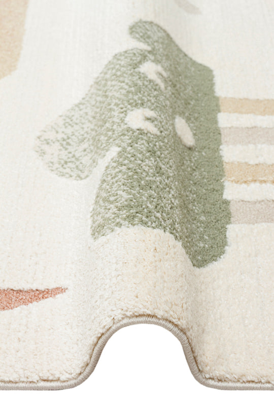 Zuma 06 cream multy Antialerjik Yapısıyla Özenle Üretilmiş Yıkanabilir Çocuk ve Bebek Halısı