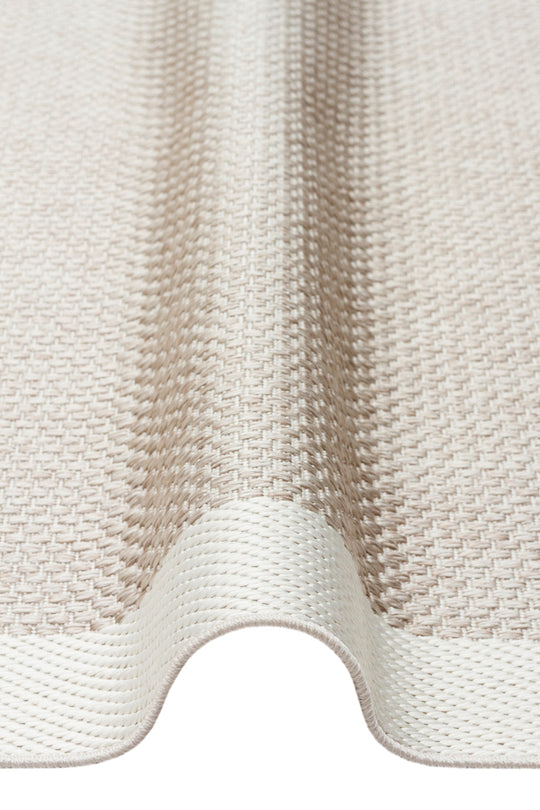 Samos 05 Beige Cream Kaymaz Tabanlı Makine de Yıkanabilir, Silinebilir Mutfak Halısı Sisal Kilim