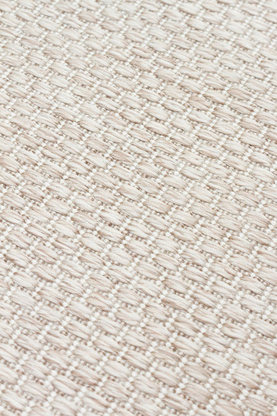 Samos 05 Beige Cream Kaymaz Tabanlı Makine de Yıkanabilir, Silinebilir Mutfak Halısı Sisal Kilim