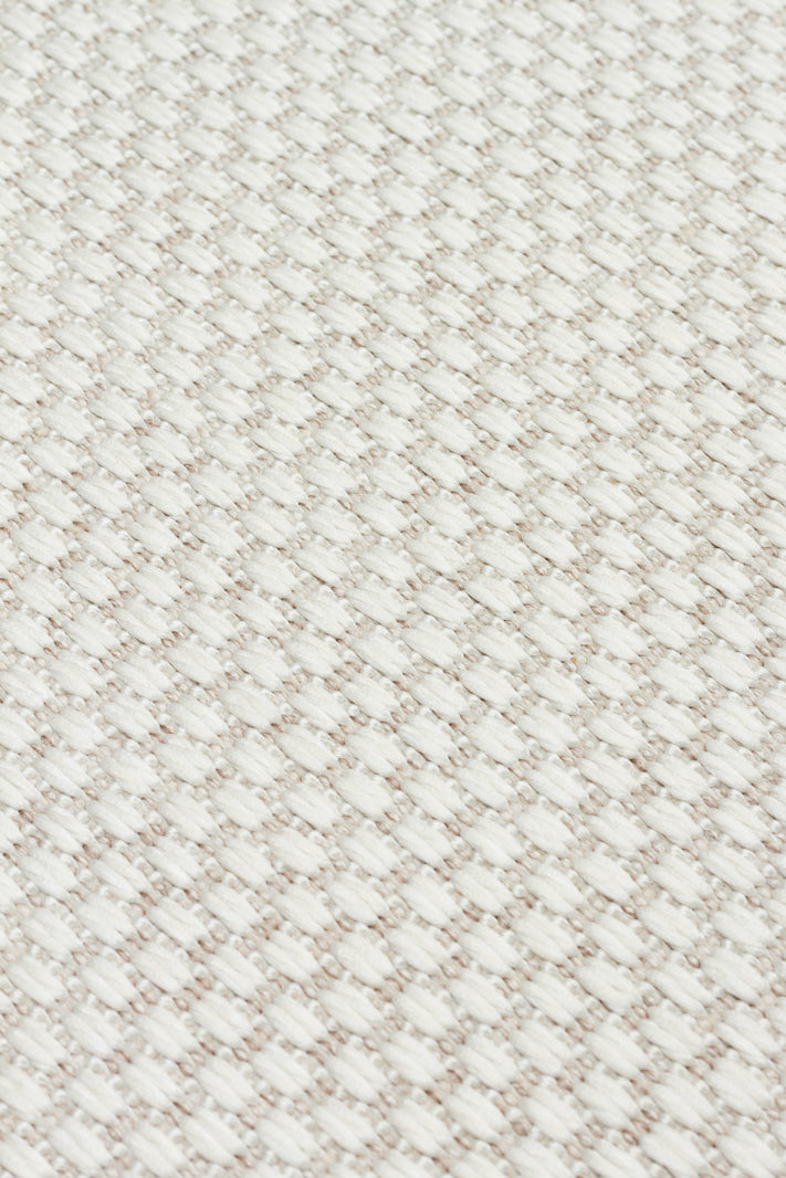 Samos 05 Cream Beige Kaymaz Tabanlı Makine de Yıkanabilir, Silinebilir Mutfak Halısı Sisal Kilim
