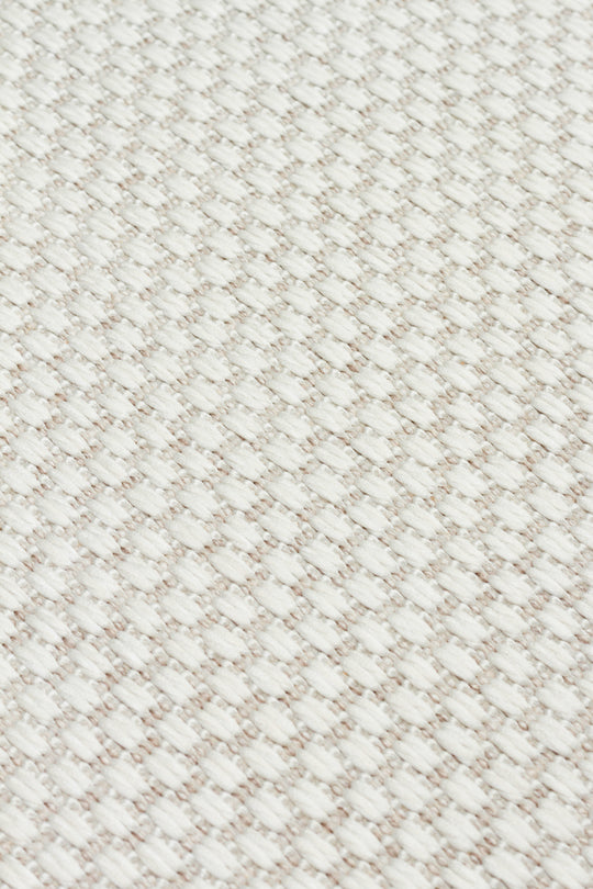 Samos 05 Cream Beige Kaymaz Tabanlı Makine de Yıkanabilir, Silinebilir Mutfak Halısı Sisal Kilim