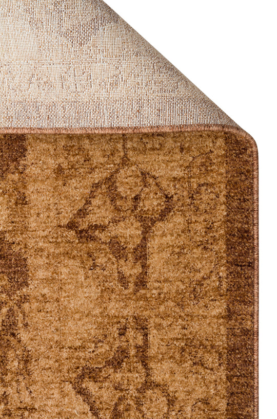 Harmoni 01 Beıge Vintage Eskitme Desenli Yumuşak Dokulu Şık Mutfak Koridor Salon Halısı