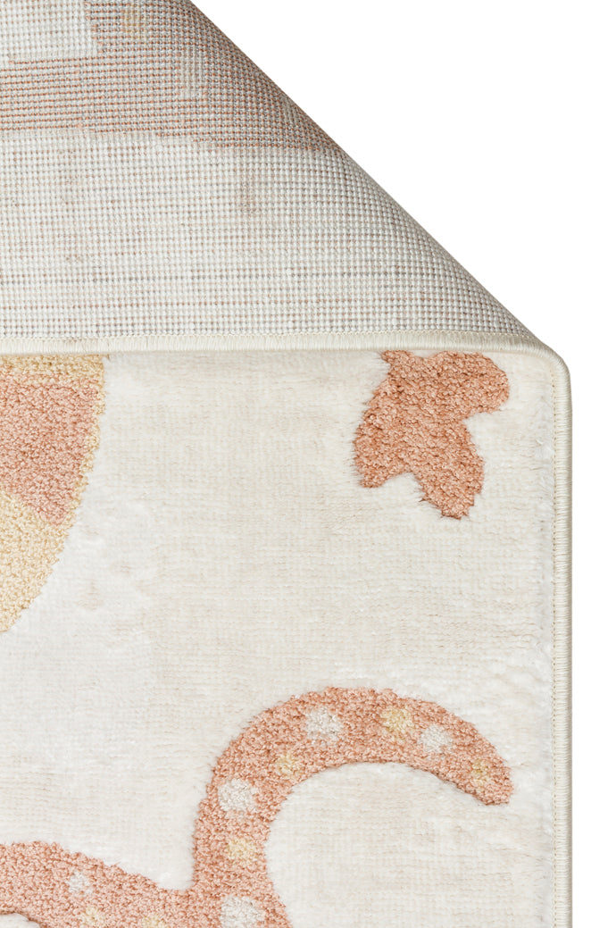 MiniZoo 06 Cream Multy Canlı Renklere Sahip Hayvan Figürlü Bebek ve Çocuk Odası Halısı