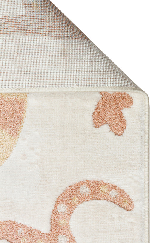 MiniZoo 06 Cream Multy Canlı Renklere Sahip Hayvan Figürlü Bebek ve Çocuk Odası Halısı