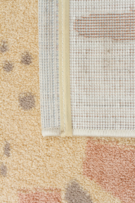 MiniZoo 06 Cream Multy Canlı Renklere Sahip Hayvan Figürlü Bebek ve Çocuk Odası Halısı