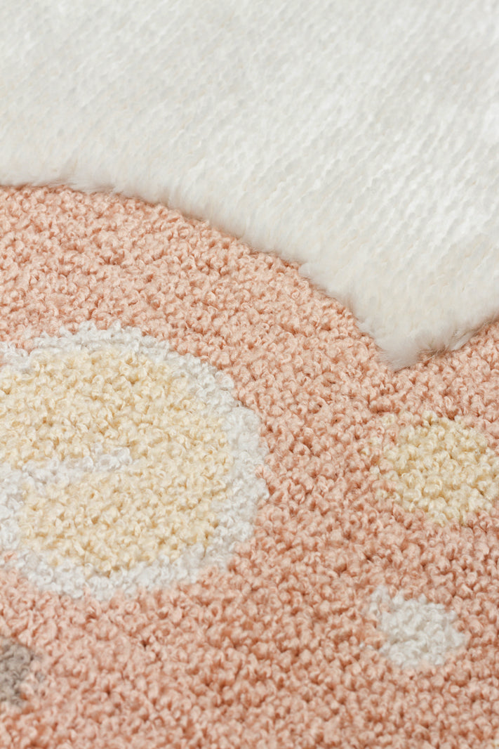 MiniZoo 06 Cream Multy Canlı Renklere Sahip Hayvan Figürlü Bebek ve Çocuk Odası Halısı