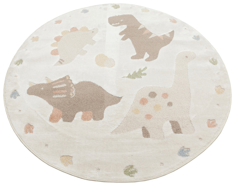 MiniZoo 07 Cream Multy Q Canlı Renklere Sahip Hayvan Figürlü Bebek ve Çocuk Odası Halısı