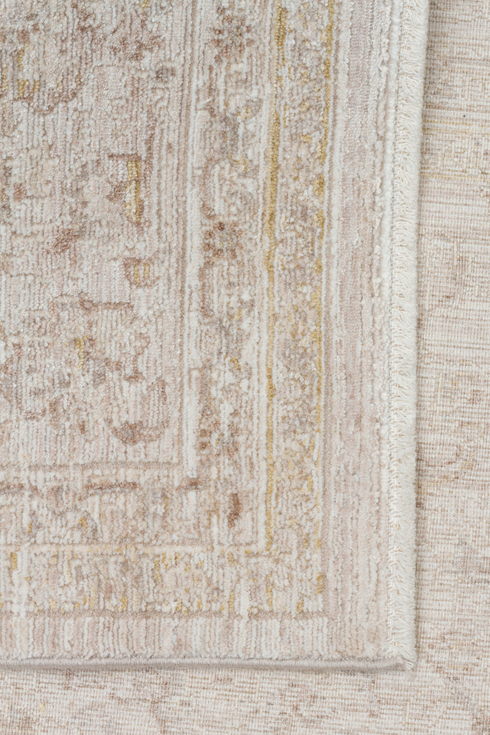 Kyoto 02 Beige Cream Klasik Desenlere Sahip Sık Dokuma Yüksek Kalite Oturma Odası Salon Halısı
