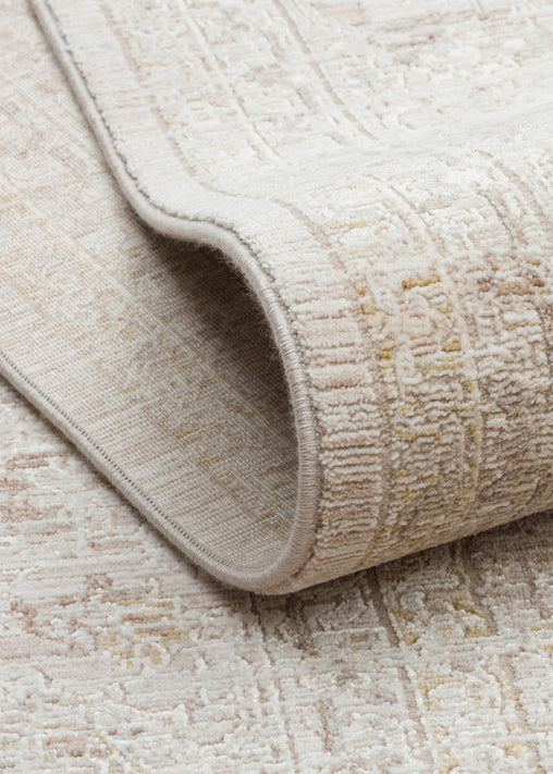 Kyoto 02 Beige Cream Klasik Desenlere Sahip Sık Dokuma Yüksek Kalite Oturma Odası Salon Halısı