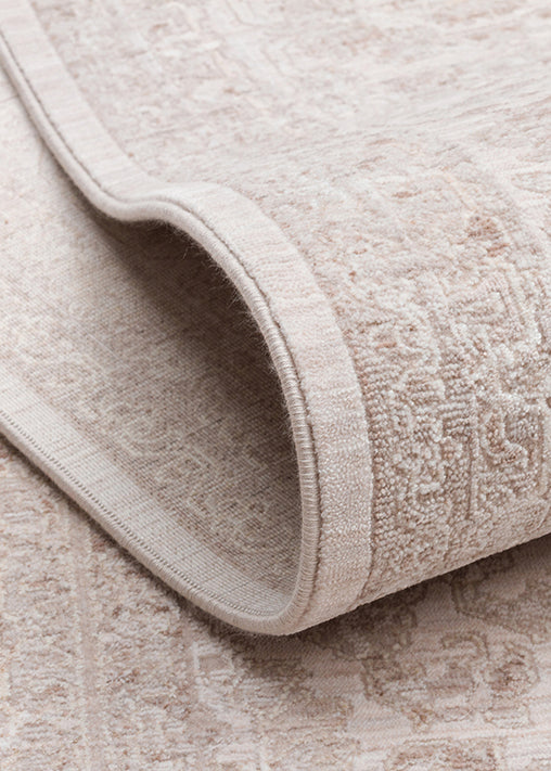 Kyoto 03 Cream Beige Klasik Desenlere Sahip Sık Dokuma Yüksek Kalite Oturma Odası Salon Halısı