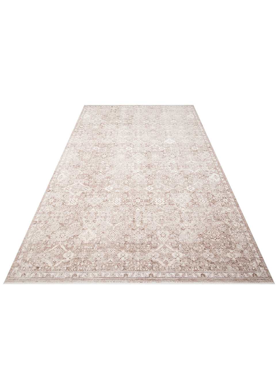 Kyoto 07 Beige Klasik Desenlere Sahip Sık Dokuma Yüksek Kalite Oturma Odası Salon Halısı