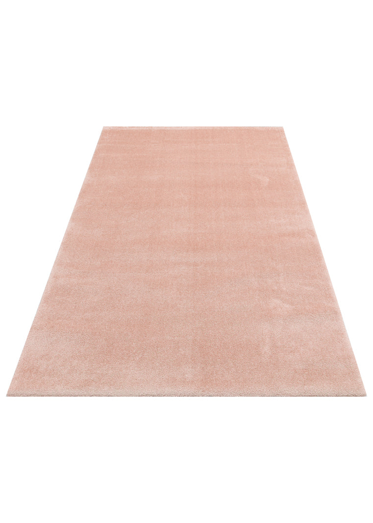 Soft Pembe Kolay Kullanımlı Hav Toz Vermez Yumuşak Dokulu Modern Pofuduk Halı