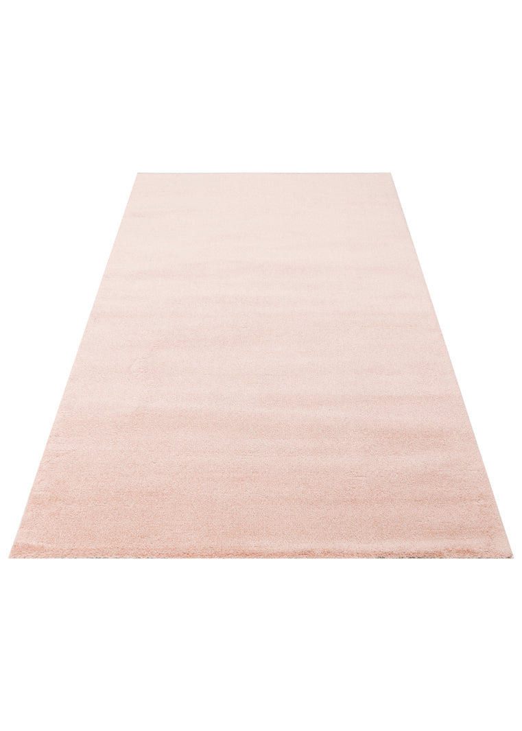 Soft Pembe Kolay Kullanımlı Hav Toz Vermez Yumuşak Dokulu Modern Pofuduk Halı