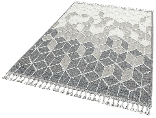 Lion 03 Grey Hasır Dokulu Bukle Dokumasıyla Hav Toz Vermez Modern Makine Halısı