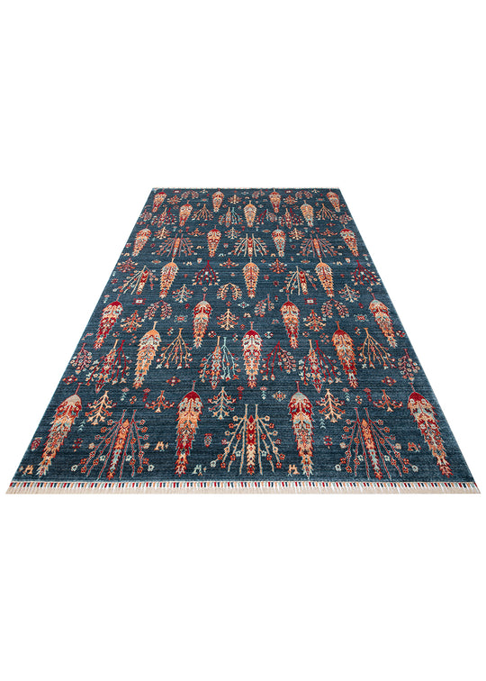 Milas 08 Navy Bambu Halı
