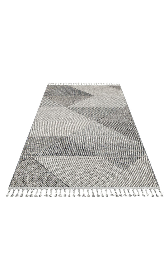 Lion 08 Grey Hasır Dokulu Bukle Dokumasıyla Hav Toz Vermez Modern Makine Halısı