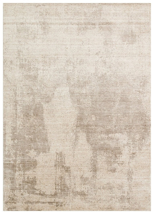 Grace Natural Beıge, Kendinden Desenli Yün, Viskon ve Pamuk Karışımlı Desenli Zarif Salon Halısı