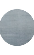 Soft Blue Yuvarlak Halı Kolay Kullanımlı Hav Toz Vermez Yumuşak Dokulu Modern Pofuduk Halı