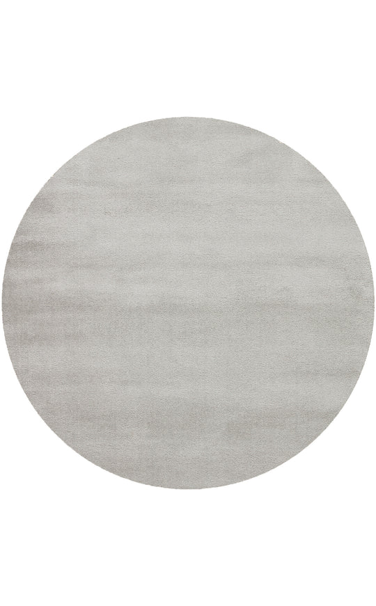 Soft Yuvarlak Grey Kolay Kullanımlı Hav Toz Vermez Yumuşak Dokulu Modern Pofuduk Halı