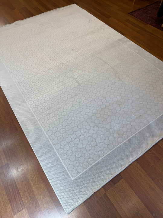 Vera 01 Grey Viskon ile Üretilen Sık Dokuma Modern Salon Halısı