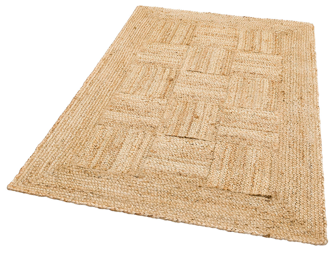 Maldiv 06 Natural Jüt %100 El Dokuma Hasır Halı Antre, Hol, Balkon, Oturma Odası Halısı