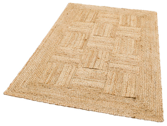 Maldiv 06 Natural Jüt %100 El Dokuma Hasır Halı Antre, Hol, Balkon, Oturma Odası Halısı