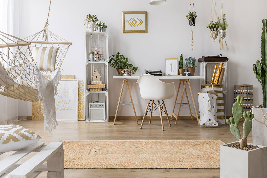 Maldiv 10 Natural Jüt %100 El Dokuma Hasır Halı Antre, Hol, Balkon, Oturma Odası Halısı