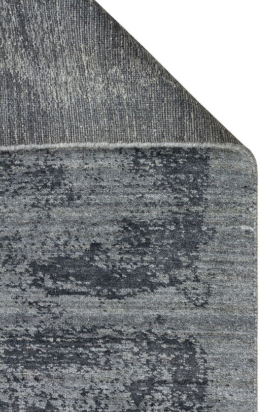 Exotic Black, %100 El Dokuması, Yün, Viskon ile Üretilmiş Kendinden Desenli Salon Halısı