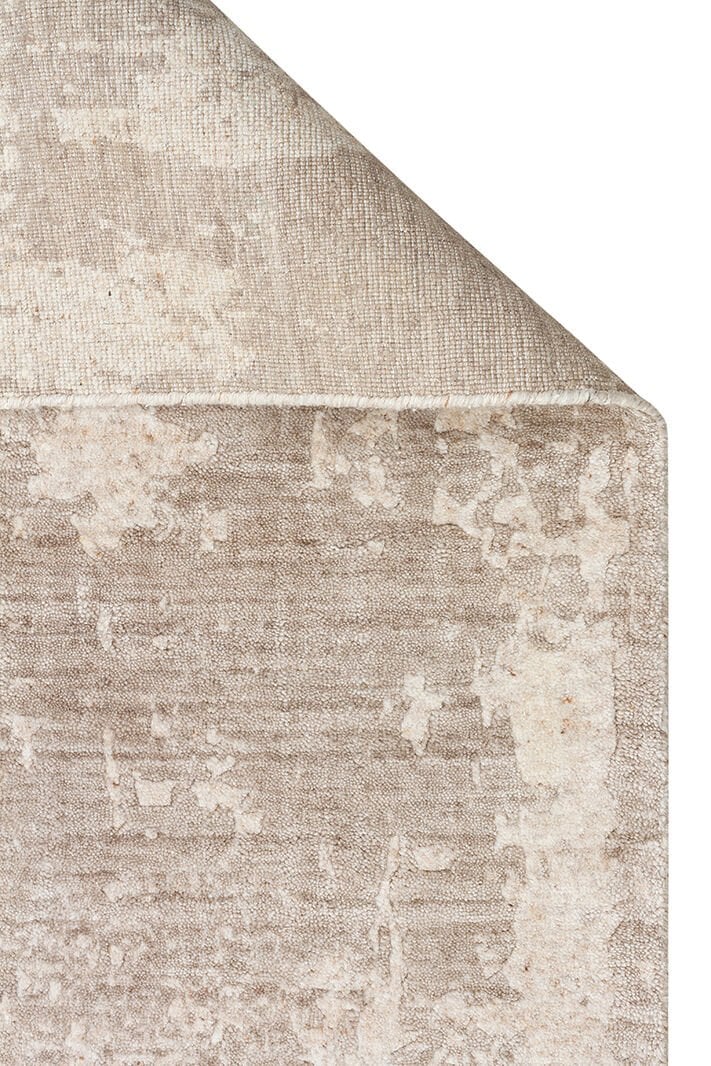 Grace Natural Beıge, Kendinden Desenli Yün, Viskon ve Pamuk Karışımlı Desenli Zarif Salon Halısı