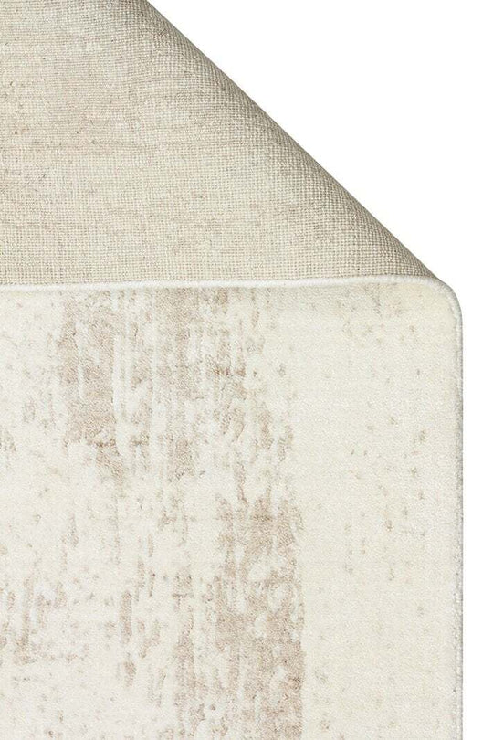 Grace Whıte Beıge, Kendinden Desenli Yün, Viskon ve Pamuk Karışımlı Desenli Zarif Salon Halısı