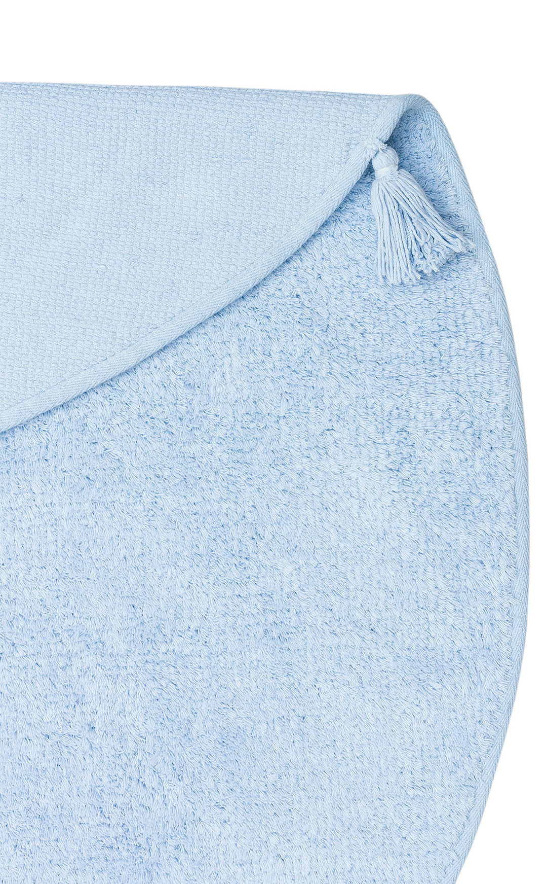 Candy Baby Plain Q Blue %100 Pamuk Naturel Malzeme ile Üretilmiş Kaymaz Bebek Yuvarlak Çocuk Halısı