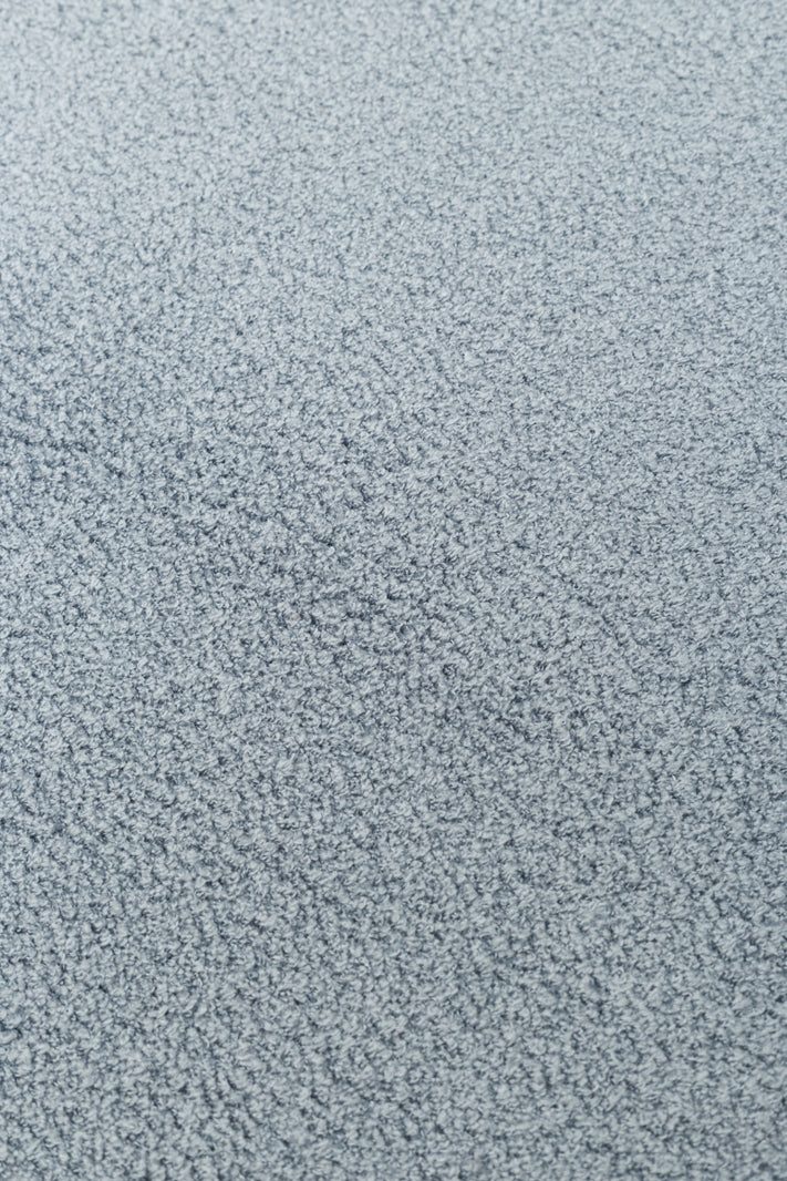 Soft Blue Yuvarlak Halı Kolay Kullanımlı Hav Toz Vermez Yumuşak Dokulu Modern Pofuduk Halı