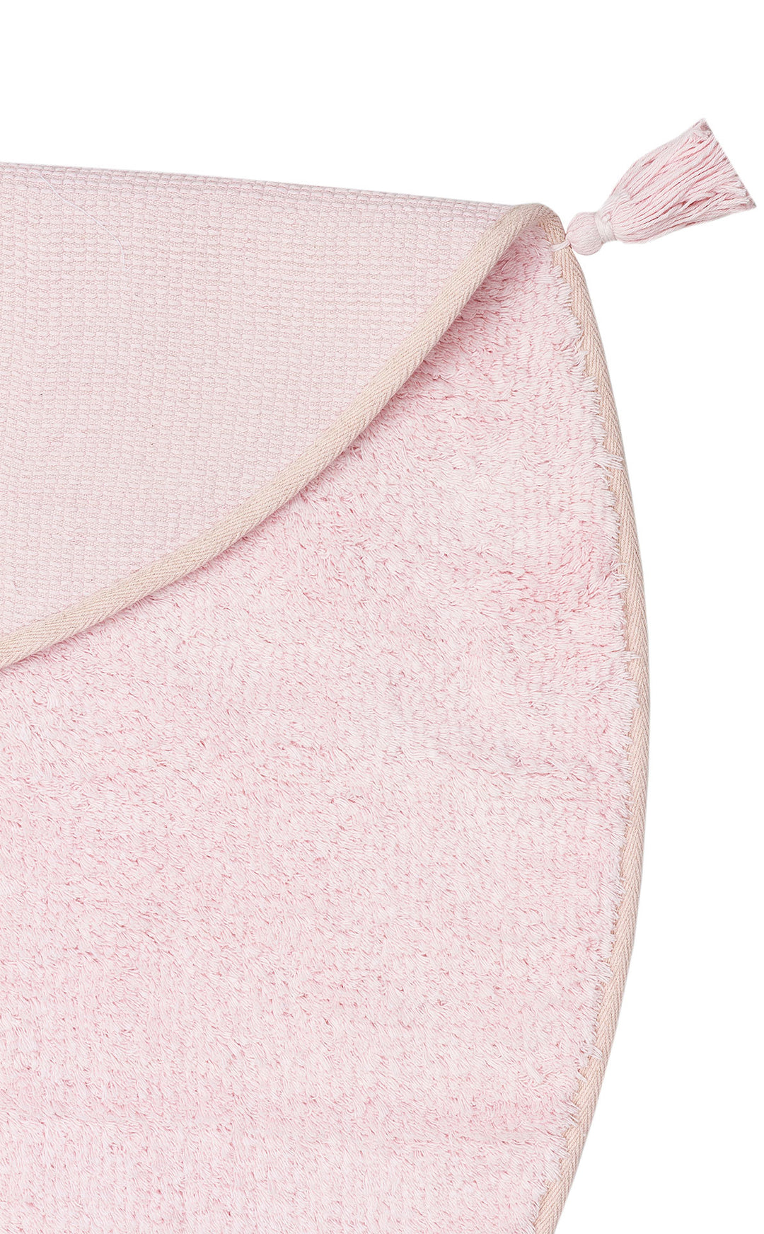 Candy Baby Plain Q Powder %100 Pamuk Naturel Malzeme ile Üretilmiş Kaymaz Bebek Yuvarlak Çocuk Halısı